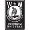 Wounded Warrior Heroism Honor Sacrifice Freedom Isn't Free Wall Sign 12x18"
